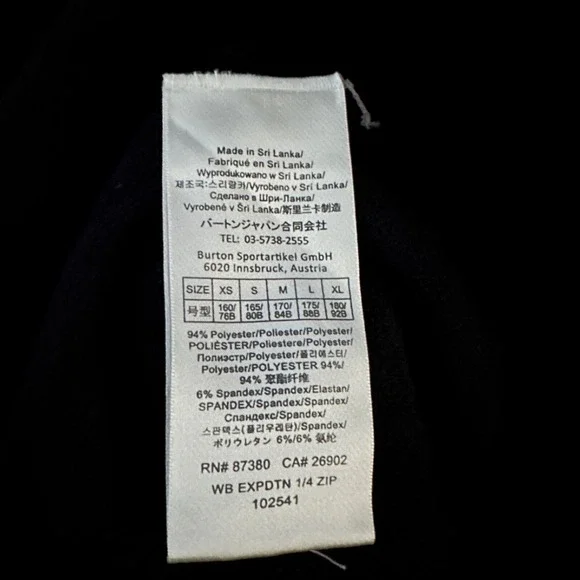 Burton Shirt Women Small WB EXPDTN 1/4 ZIP Gray Dryride Base Layer Polyester - Picture 8 of 11